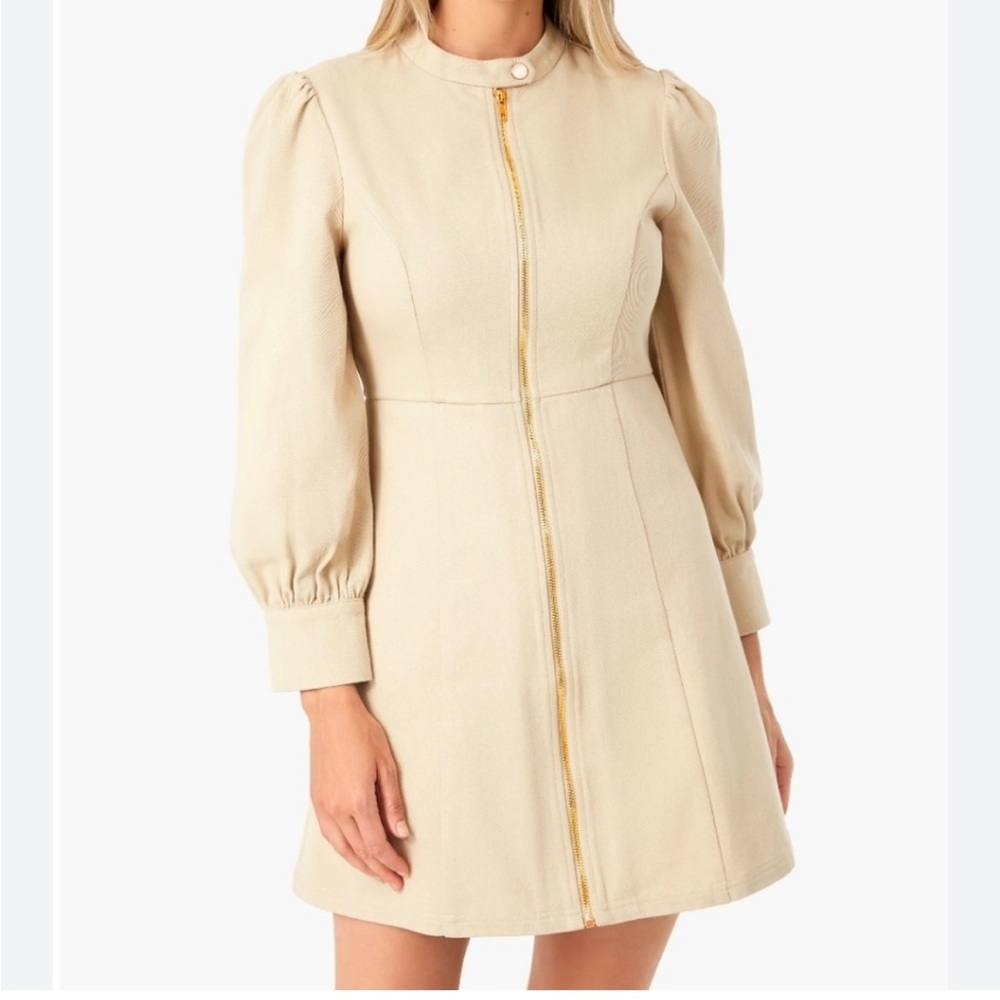 Hyacinth House Taupe Brighton Mini Dress